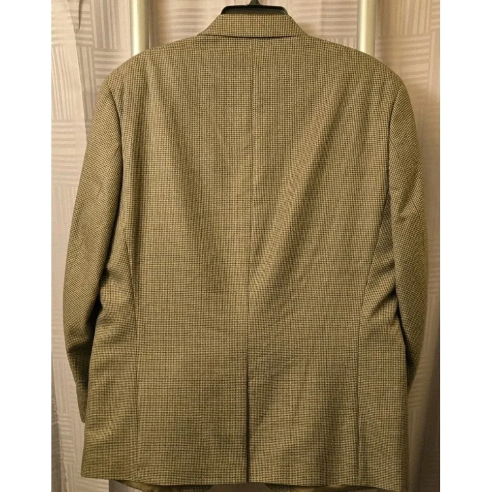 CHAPS Mens 46R Brown Houndstooth Soft Blazer Sport Coat Suit Jacket‎